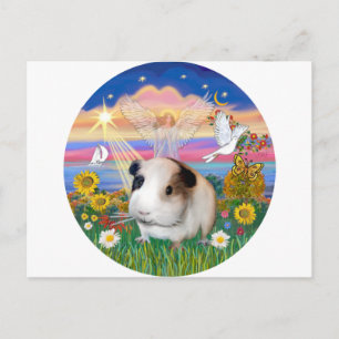 Carte Postale Automne Ange - Cochon d'Inde 1
