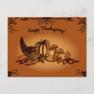 Carte Postale Automne, Bon thanksgiving !