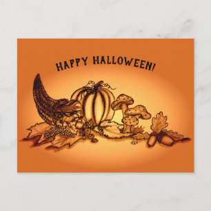 Carte Postale Automne, Bonne Halloween !
