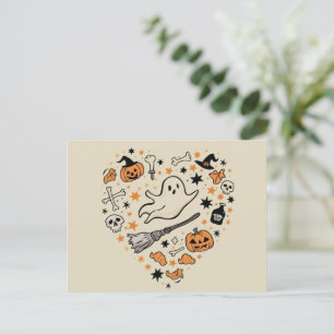 Carte Postale Automne Citrouille Automne Thanksgiving Halloween