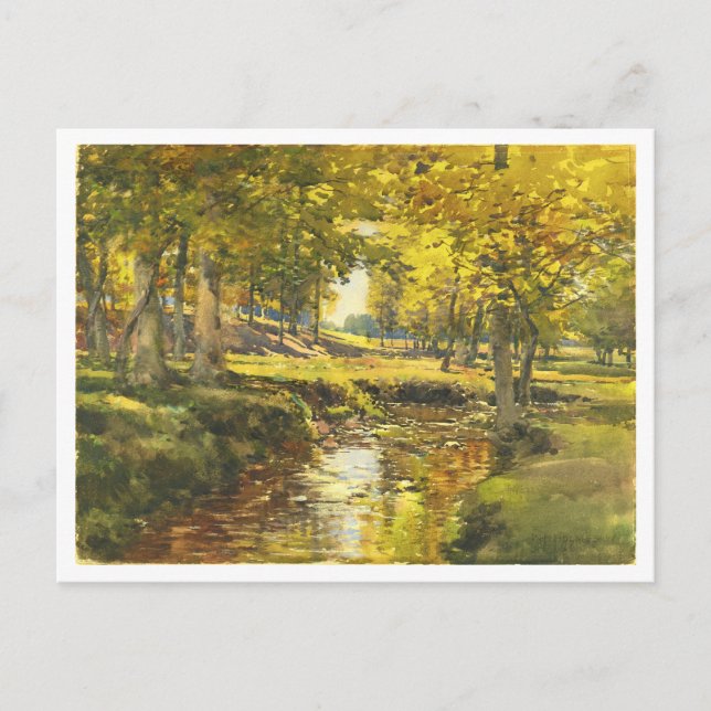 Carte Postale Automne dans la peinture des bords de prairie (Devant)