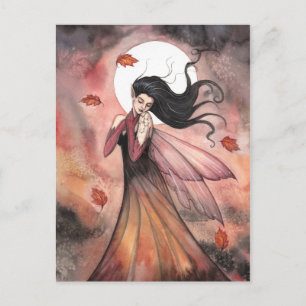 Carte Postale Automne Dreams Gothique Fairy Imaginaire Art