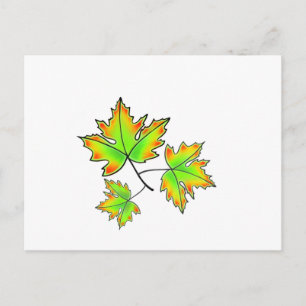 Carte Postale Automne Feuilles élégant automne botanique