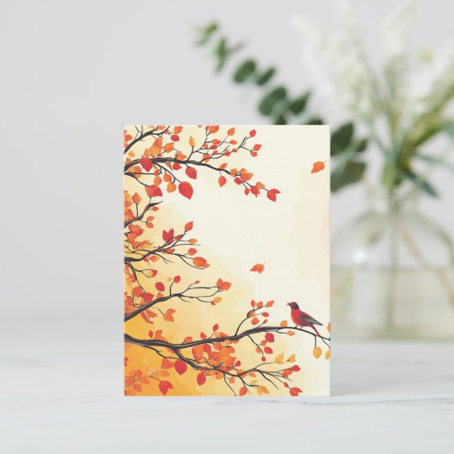 CARTE POSTALE AUTOMNE N° 1 (Debout devant)