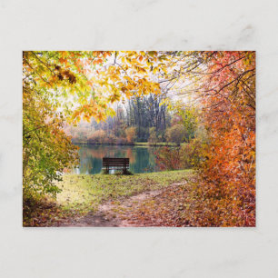 Carte Postale Automne près de Park Pond - Feuilles automnales