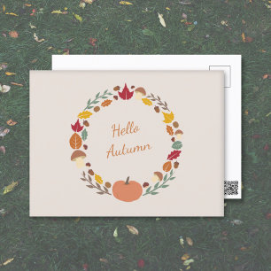 Carte postale Automne Wreath