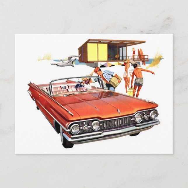Carte postale automobile classique (Devant)