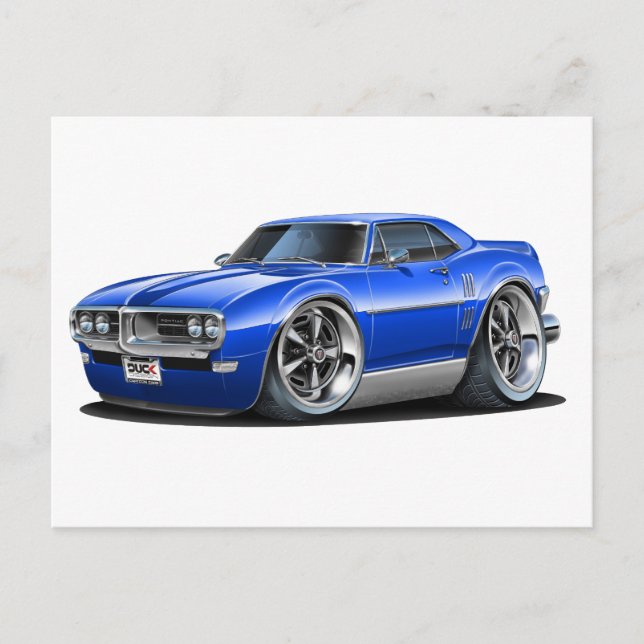 Carte Postale Automobile Firebird Blue 1968 (Devant)