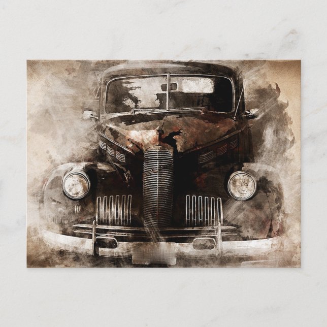 Carte Postale Automobile vintage (Devant)