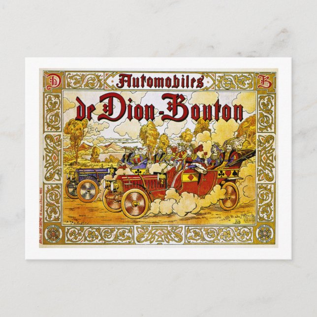 Carte Postale Automobiles de Dion-Bouton (Devant)
