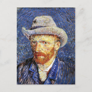 Carte Postale Autoportrait avec Grey Felt Casquette, Vincent Van
