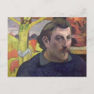 Carte Postale Autoportrait avec le Christ jaune, 1890