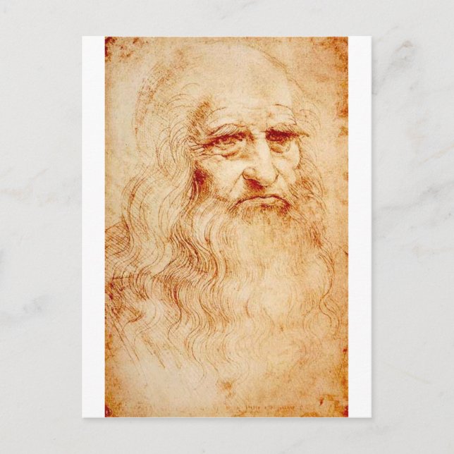 Carte Postale Autoportrait de Leonardo da Vinci circa 1510-1515 (Devant)