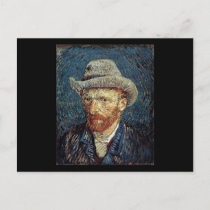 Carte Postale Autoportrait de Van Gogh avec Casquette Grey Felt