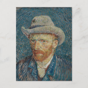 Carte Postale Autoportrait de Vincent van Gogh au chapeau de feu