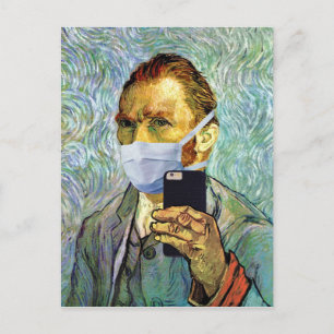 Carte Postale Autoportrait de Vincent Van Gogh avec masque