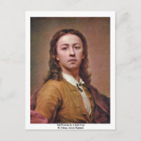 Autoportrait En Manteau Rouge Par Mengs Anton Raph