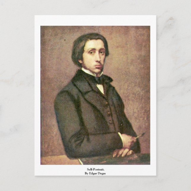 Carte Postale Autoportrait. Par Edgar Degas (Devant)