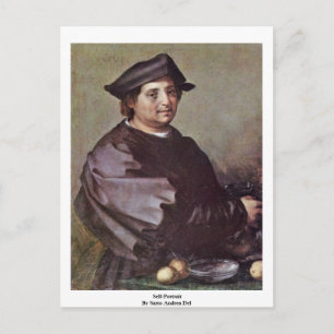 Carte Postale Autoportrait Par Sarto Andrea Del
