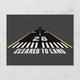 Carte Postale Autorisé À Atterrir Une Piste