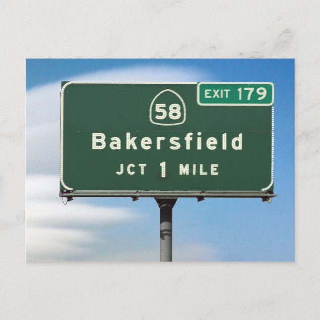 Carte Postale Autoroute 58 Bakersfield Junction (Devant)