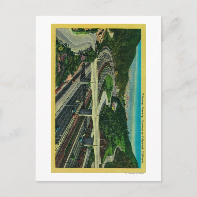 Carte Postale Autoroute Cahuenga, porte d'entrée d'Hollywood (Devant)