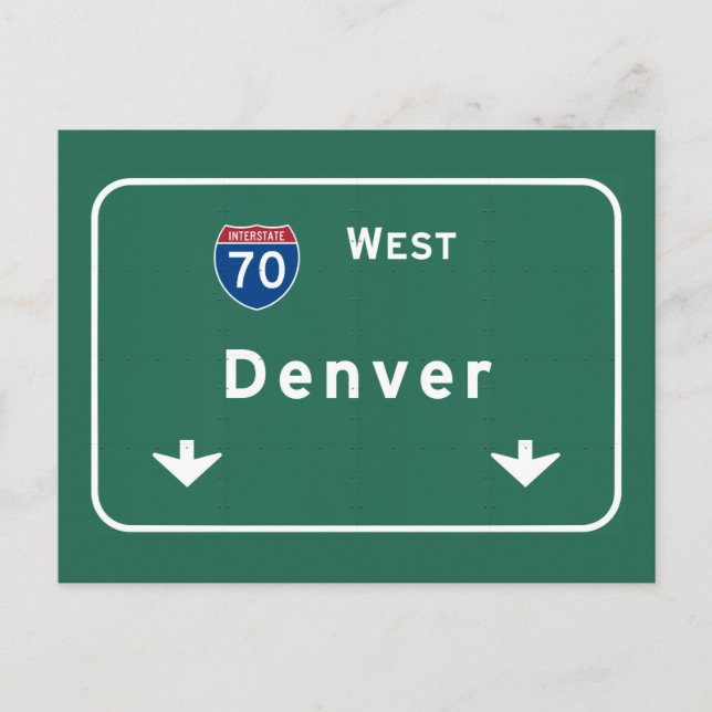 Carte Postale Autoroute d'autoroute nationale de Denver le (Devant)
