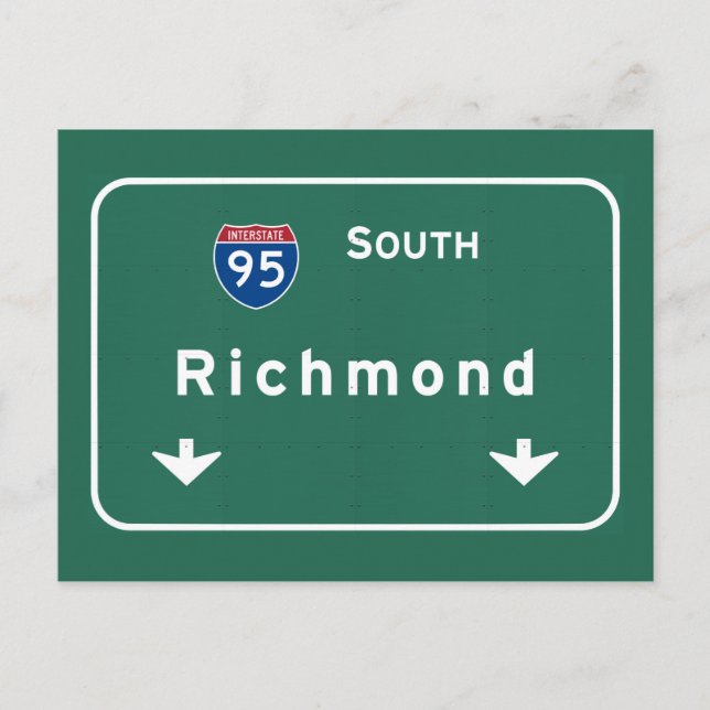 Carte Postale Autoroute d'autoroute nationale de Richmond la (Devant)