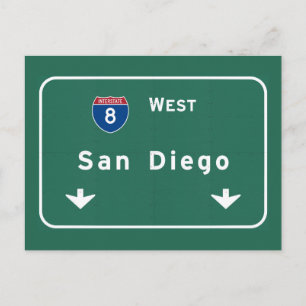 Carte Postale Autoroute Interstate Highway San Diego California 