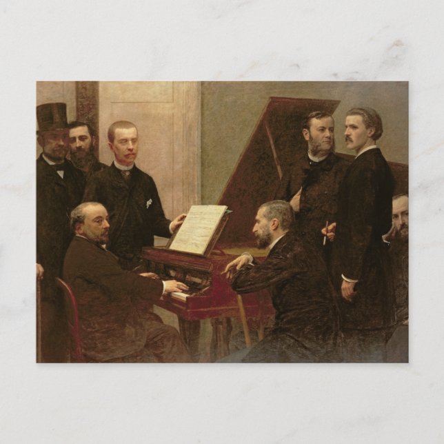 Carte Postale Autour du piano, 1885 (Devant)