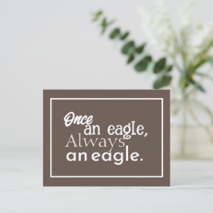 Carte Postale Autrefois aigle, toujours aigle. Brown foncé encad