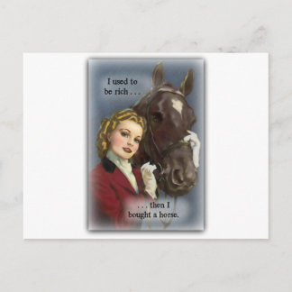 Carte Postale Autrefois riche, achetait un cheval
