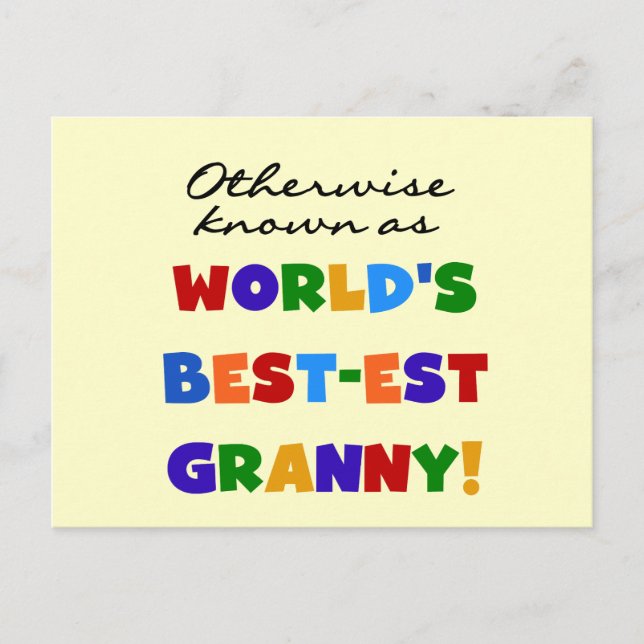 Carte Postale Autrement connu comme le meilleur cadeau de mamie (Devant)