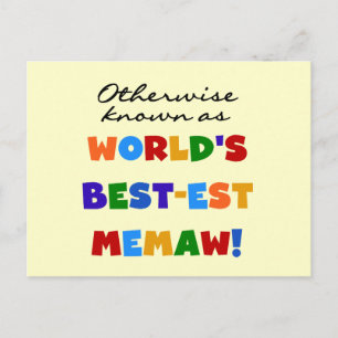 Carte Postale Autrement connu comme Meilleur-est Memaw du monde