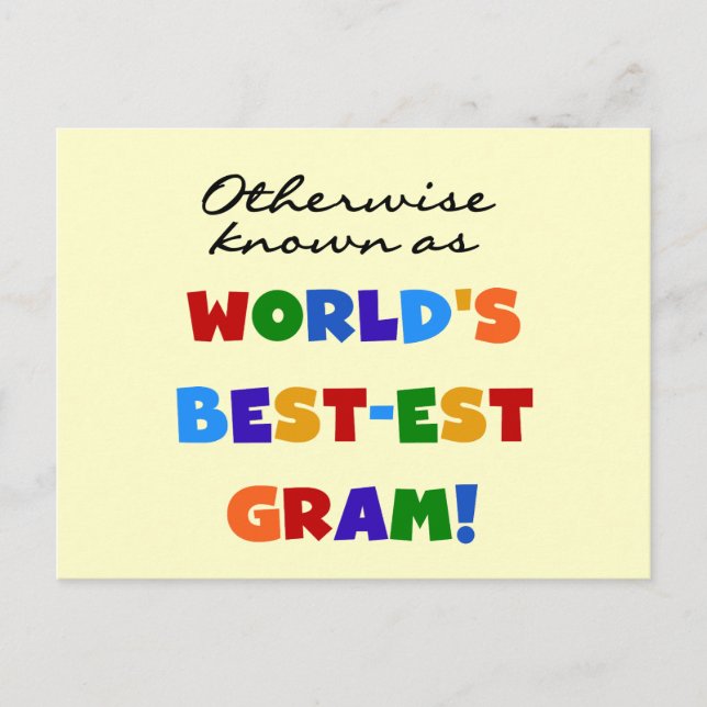 Carte Postale Autrement connu en tant que cadeaux de gramme du (Devant)
