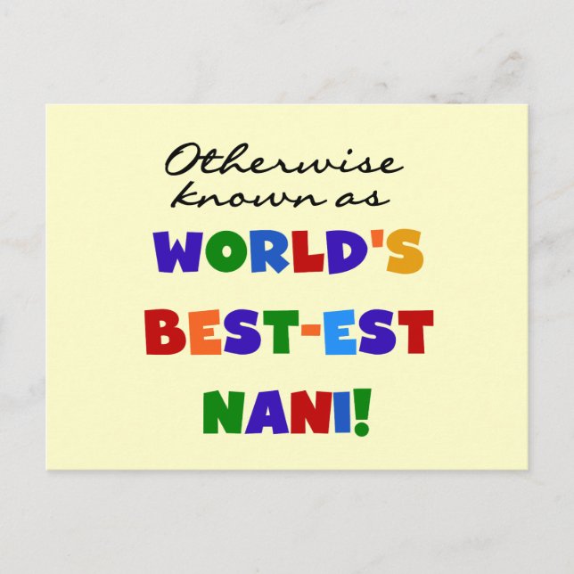Carte Postale Autres sous le nom de Meilleurs T-shirts Nani et G (Devant)