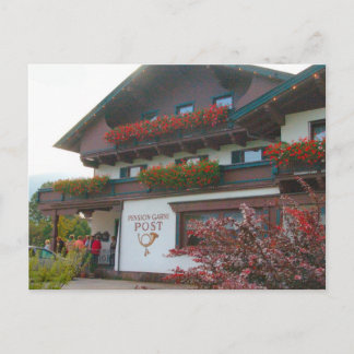 Carte Postale Autriche, bureau de poste du village de Zillertal