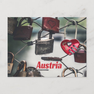 Carte Postale Autriche Love Locks Pont Salzbourg