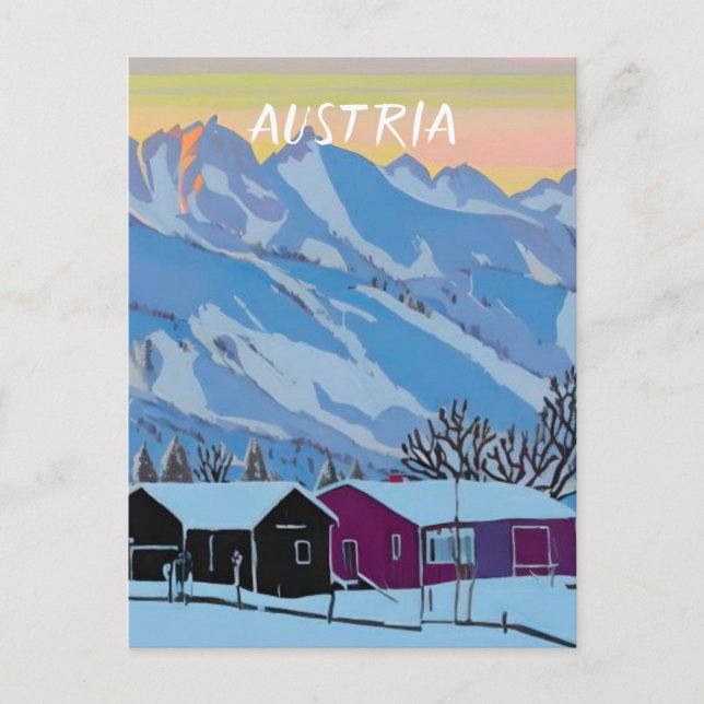 Carte Postale Autriche ski (Devant)