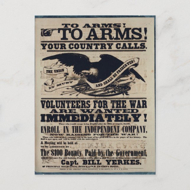 Carte Postale Aux Armes ! (Devant)