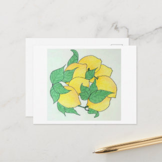 Carte postale aux citrons charmants