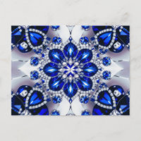 Carte postale aux couleurs Bleues Blances