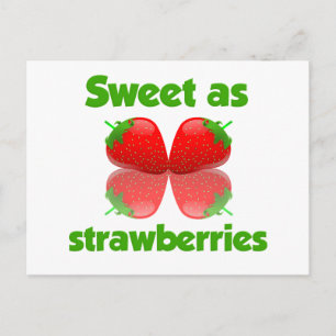 Carte postale aux fraises