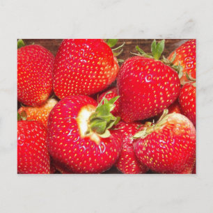 Carte postale aux fraises