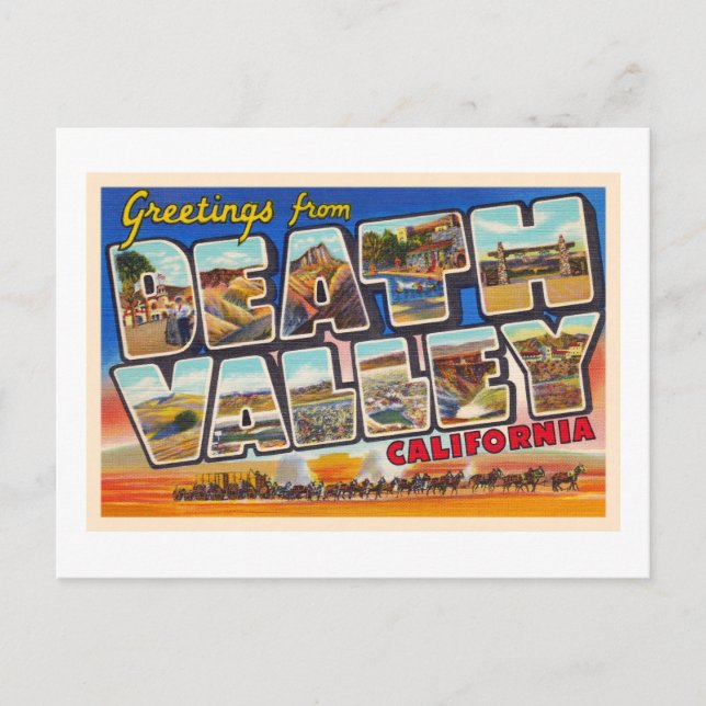 Carte postale aux grandes lettres CA de Death Vall (Devant)