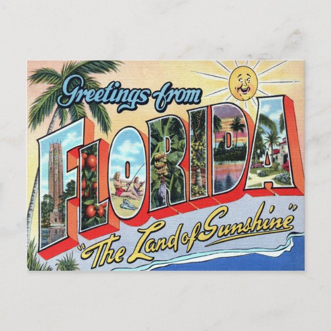 Carte postale aux grandes lettres de Floride (Devant)