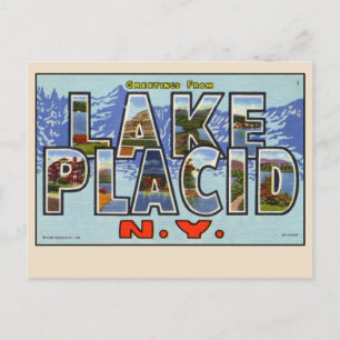 Carte postale aux grandes lettres Lake Placid