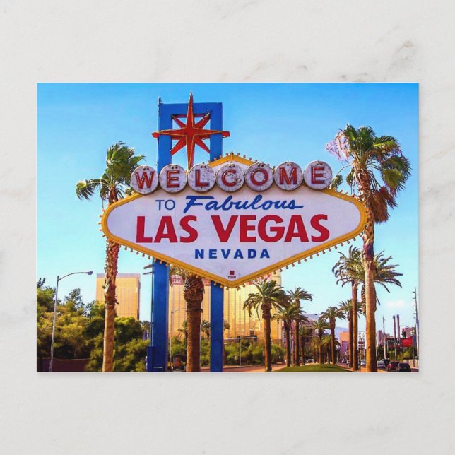 Carte postale aux signes de Las Vegas (Devant)