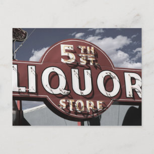 Carte postale aux signes rétro Retro Neon de Las V