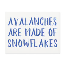 Avalanches sont faites de flocons de neige, messag